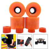 Maxbell 4 Pieces Skateboard Wheels 78A Hardness Durable PU Damping Wheel Replacement Orange