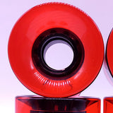 Maxbell 4 Pieces Skateboard Wheels 78A Hardness Durable PU Damping Wheel Replacement Clear  Red