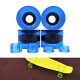 Maxbell 4 Pieces Skateboard Wheels 78A Hardness Durable PU Damping Wheel Replacement Clear Blue