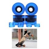 Maxbell 4 Pieces Skateboard Wheels 78A Hardness Durable PU Damping Wheel Replacement Clear Blue