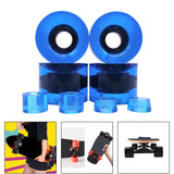 Maxbell 4 Pieces Skateboard Wheels 78A Hardness Durable PU Damping Wheel Replacement Clear Blue