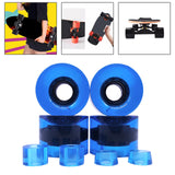 Maxbell 4 Pieces Skateboard Wheels 78A Hardness Durable PU Damping Wheel Replacement Clear Blue