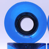 Maxbell 4 Pieces Skateboard Wheels 78A Hardness Durable PU Damping Wheel Replacement Clear Blue