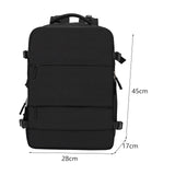 Maxbell Carry on Backpack for Women Rucksack Traveling Backpack for Hiking Overnight Black