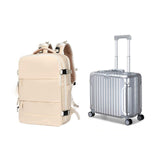 Maxbell Carry on Backpack for Women Rucksack Traveling Backpack for Hiking Overnight Beige