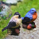 Maxbell Miniature Bird Figurines Resin Accessories for Desk Home Micro Landscape