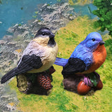 Maxbell Miniature Bird Figurines Resin Accessories for Desk Home Micro Landscape