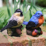 Maxbell Miniature Bird Figurines Resin Accessories for Desk Home Micro Landscape
