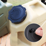 Maxbell Water Tank Fluid Portable Barrel Water Carrier for Camping Handwashing Party khaki