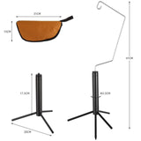 Maxbell Camping Lantern Stand Multipurpose Desktop Durable Planter Holder Lamp Stand Black