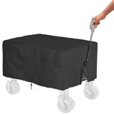 Maxbell Utility Wagon Cart Cover Garden Cart Cover for Folding Trolley Cart, Black