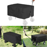 Maxbell Utility Wagon Cart Cover Garden Cart Cover for Folding Trolley Cart, Black