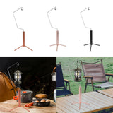 Maxbell Camping Lantern Stand Durable Metal Lamp Stand for Picnic Hiking Backpacking Champagne