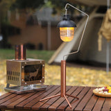 Maxbell Camping Lantern Stand Durable Metal Lamp Stand for Picnic Hiking Backpacking Champagne