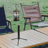 Maxbell Camping Lantern Stand Durable Metal Lamp Stand for Picnic Hiking Backpacking Black