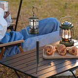 Maxbell Camping Lantern Stand Durable Metal Lamp Stand for Picnic Hiking Backpacking Black