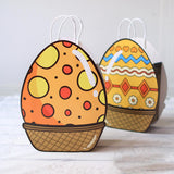 Maxbell Easter Gift Bag Goody Bag Easter Gift Tote Bag for Birthday Festival Wedding Yellow