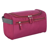 Maxbell Travel Toiletry Bag Men Women Portable with Handle Large Capacity Makeup Bag Burgundy
