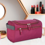 Maxbell Travel Toiletry Bag Men Women Portable with Handle Large Capacity Makeup Bag Burgundy