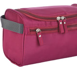 Maxbell Travel Toiletry Bag Men Women Portable with Handle Large Capacity Makeup Bag Burgundy