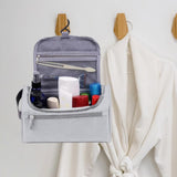Maxbell Travel Toiletry Bag Men Women Portable with Handle Large Capacity Makeup Bag Light Gray