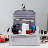 Maxbell Travel Toiletry Bag Men Women Portable with Handle Large Capacity Makeup Bag Light Gray