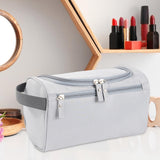 Maxbell Travel Toiletry Bag Men Women Portable with Handle Large Capacity Makeup Bag Light Gray