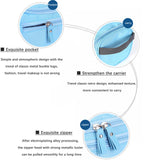 Maxbell Travel Toiletry Bag Men Women Portable with Handle Large Capacity Makeup Bag Blue