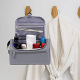 Maxbell Travel Toiletry Bag Men Women Portable with Handle Large Capacity Makeup Bag Gray