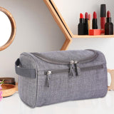 Maxbell Travel Toiletry Bag Men Women Portable with Handle Large Capacity Makeup Bag Gray