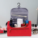 Maxbell Travel Toiletry Bag Men Women Portable with Handle Large Capacity Makeup Bag Red