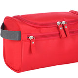 Maxbell Travel Toiletry Bag Men Women Portable with Handle Large Capacity Makeup Bag Red