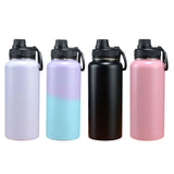 Maxbell Insulated Water Bottle Durable Portable Drinking Bottle for Gym Yoga Cycling White