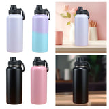 Maxbell Insulated Water Bottle Durable Portable Drinking Bottle for Gym Yoga Cycling White