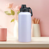 Maxbell Insulated Water Bottle Durable Portable Drinking Bottle for Gym Yoga Cycling White