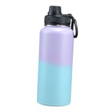 Maxbell Insulated Water Bottle Durable Portable Drinking Bottle for Gym Yoga Cycling Purple Blue