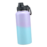 Maxbell Insulated Water Bottle Durable Portable Drinking Bottle for Gym Yoga Cycling Purple Blue