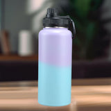 Maxbell Insulated Water Bottle Durable Portable Drinking Bottle for Gym Yoga Cycling Purple Blue