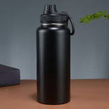 Maxbell Insulated Water Bottle Durable Portable Drinking Bottle for Gym Yoga Cycling Black
