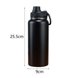 Maxbell Insulated Water Bottle Durable Portable Drinking Bottle for Gym Yoga Cycling Black
