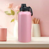 Maxbell Insulated Water Bottle Durable Portable Drinking Bottle for Gym Yoga Cycling Pink Red