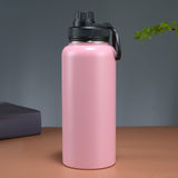 Maxbell Insulated Water Bottle Durable Portable Drinking Bottle for Gym Yoga Cycling Pink Red
