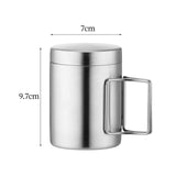 Maxbell Stainless Steel Camping Cup Tableware Tea Water Cup for Hiking Trips Cooking