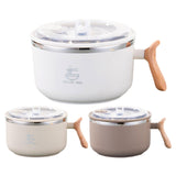 Maxbell Japanese Ramen Bowl 1200ml Portable Tableware Cereal Bowls for Office Picnic White