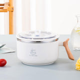 Maxbell Japanese Ramen Bowl 1200ml Portable Tableware Cereal Bowls for Office Picnic White