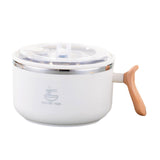 Maxbell Japanese Ramen Bowl 1200ml Portable Tableware Cereal Bowls for Office Picnic White