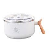 Maxbell Japanese Ramen Bowl 1200ml Portable Tableware Cereal Bowls for Office Picnic White