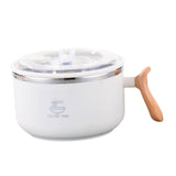 Maxbell Japanese Ramen Bowl 1200ml Portable Tableware Cereal Bowls for Office Picnic White
