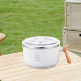 Maxbell Japanese Ramen Bowl 1200ml Portable Tableware Cereal Bowls for Office Picnic White