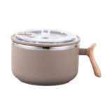 Maxbell Japanese Ramen Bowl 1200ml Portable Tableware Cereal Bowls for Office Picnic Coffee Color